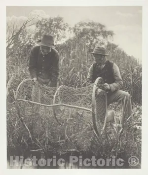 Historic Pictoric Photo : Setting Up The Bow-Net, Peter Henry Emerson, c 1886, Vintage Wall Decor : 37in x 44in