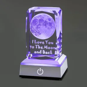 hochance 3D Moon Crystal Multicolor Nightlight - I Love You Decolamp,Mothers Day Gifts Ideas for Mom Wife from Daughter Husband,Valentines Anniversary Birthday Presents for Girlfriend Couple Her