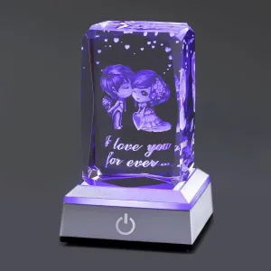 Hochance 3D Sweetheart Crystal Multicolor Nightlight - I Love You Decolamp,Mothers Day Gifts Ideas for Mom Wife from Daughter Husband,Valentines Anniversary Birthday Presents for Girlfriend Couple Her