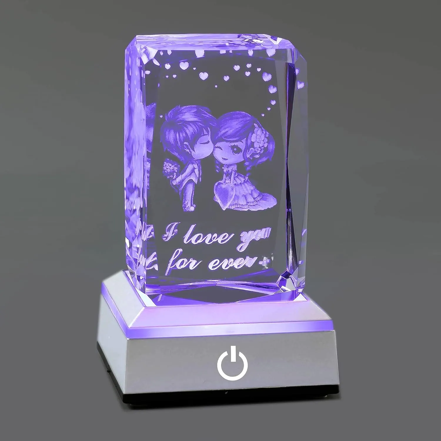 Hochance 3D Sweetheart Crystal Multicolor Nightlight - I Love You Decolamp,Mothers Day Gifts Ideas for Mom Wife from Daughter Husband,Valentines Anniversary Birthday Presents for Girlfriend Couple Her