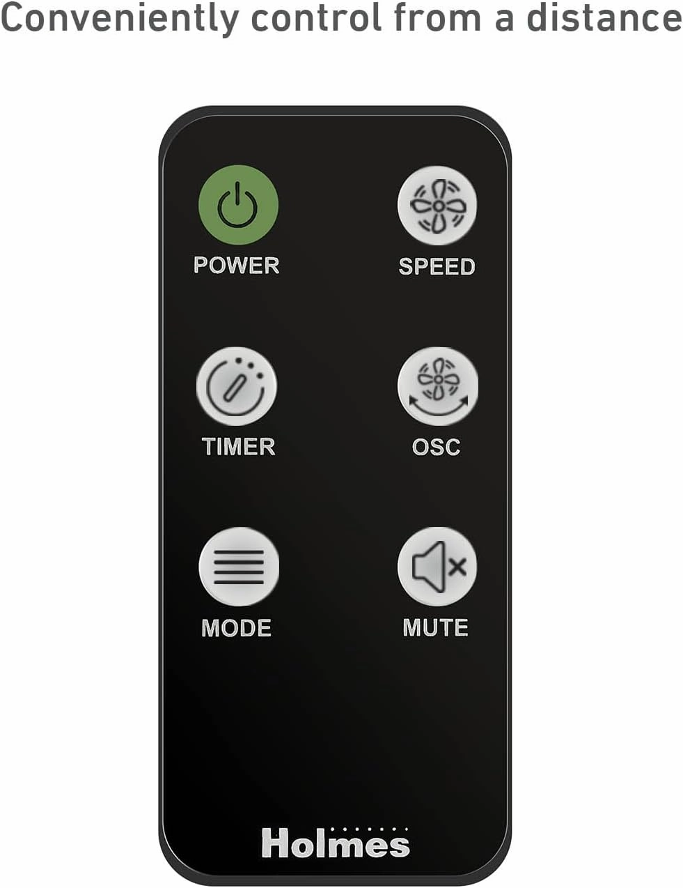HOLMES 42" Digital Tower Fan, ClearRead Display, 90° Oscillation, 5 Speeds, 4 Modes, 8-Hour Timer, Home, Bedroom or Office, Remote Control, Matte Black