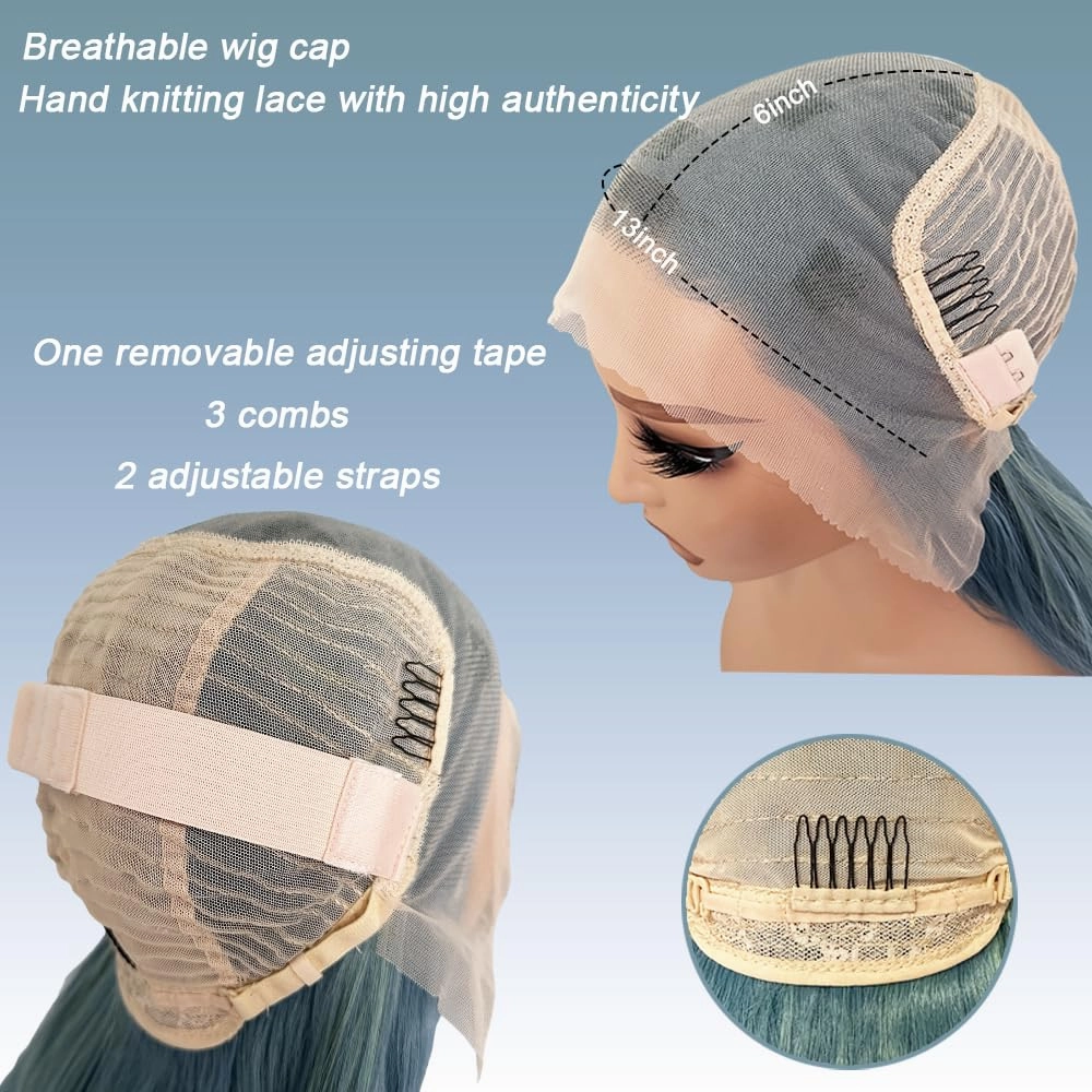 Honey Blonde HD Lace Front Wig, Curly Skunk Stripe Synthetic Hair, Pre Plucked Glueless Wig Ready to Wear, Highlight Baby Hair for Women, Heat Resistant & Adjustable Straps