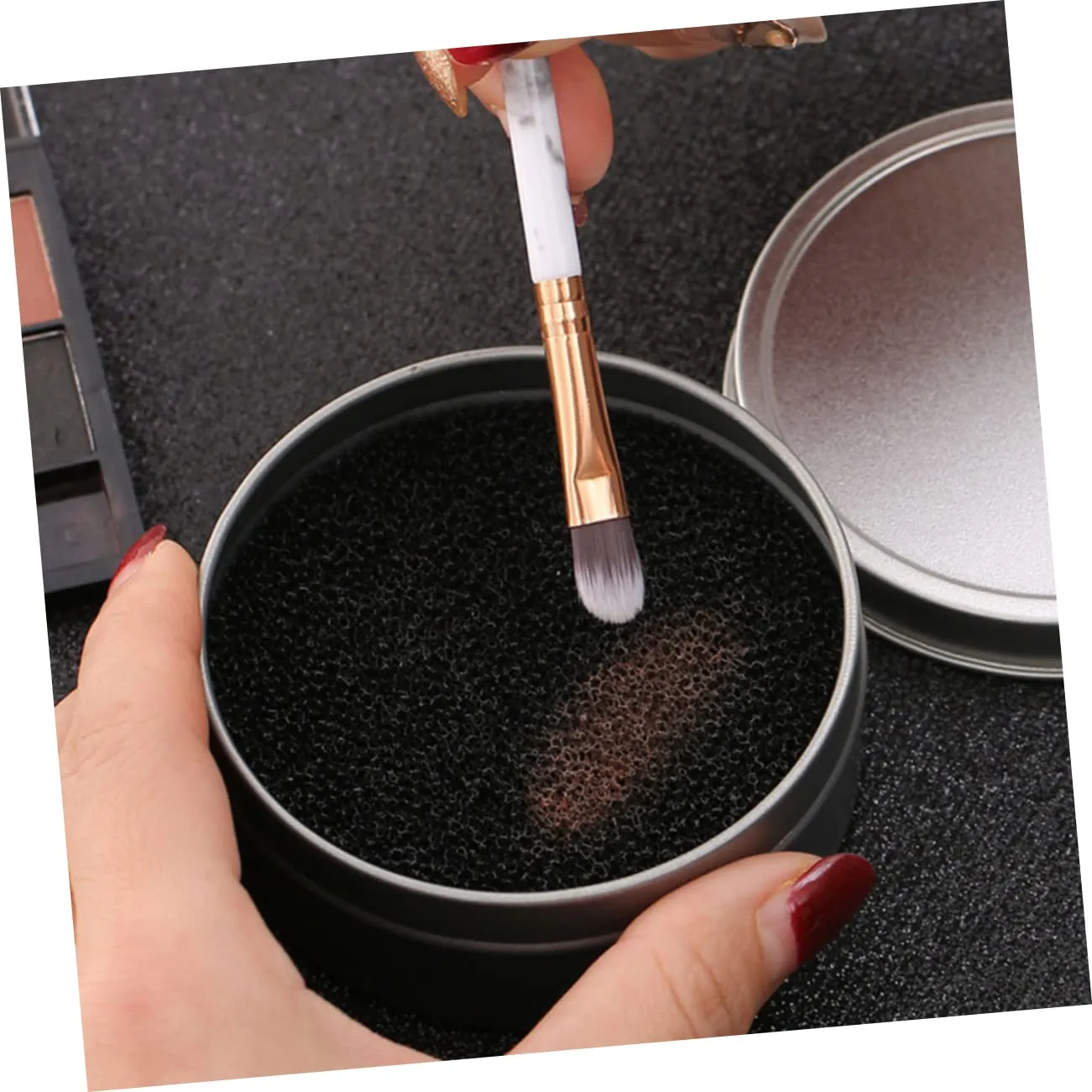 Housoutil 3 Sets 15pcs Makeup Brush Cleaner Set Electric Makeup Brush Sponge Cleaner Tool Machine Washable Quick Dry Travel-friendly