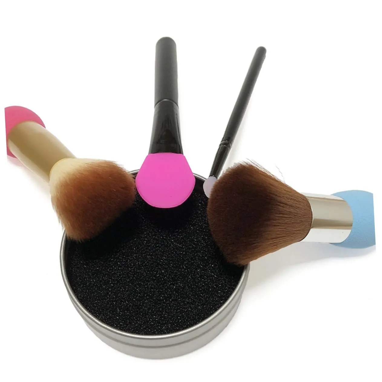 Housoutil 3 Sets 15pcs Makeup Brush Cleaner Set Electric Makeup Brush Sponge Cleaner Tool Machine Washable Quick Dry Travel-friendly