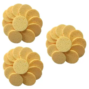 Housoutil 60pcs Makeup Remover Pads Skin-friendly Cotton Sponges for Gentle Face Cleansing Round for Daily Use Deep Cleans Pores Exfoliates Skin Protects from Excess Oil