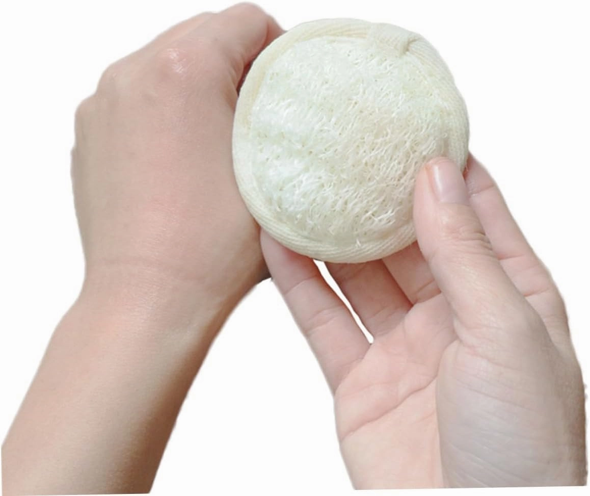 Housoutil 3pcs Makeup Remover Pads Gentle Exfoliating Loofah Sponges for Deep Cleansing Suitable for All Skin Types and Reusable Facial Wipes Jar