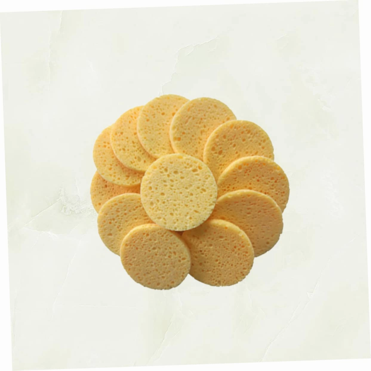 Housoutil 60pcs Skin-friendly Makeup Cotton Pads Soft Facial Cleaning Sponges for Makeup Removal Skin Cleansing Puff Round for Daily Use and Gentle Exfoliation