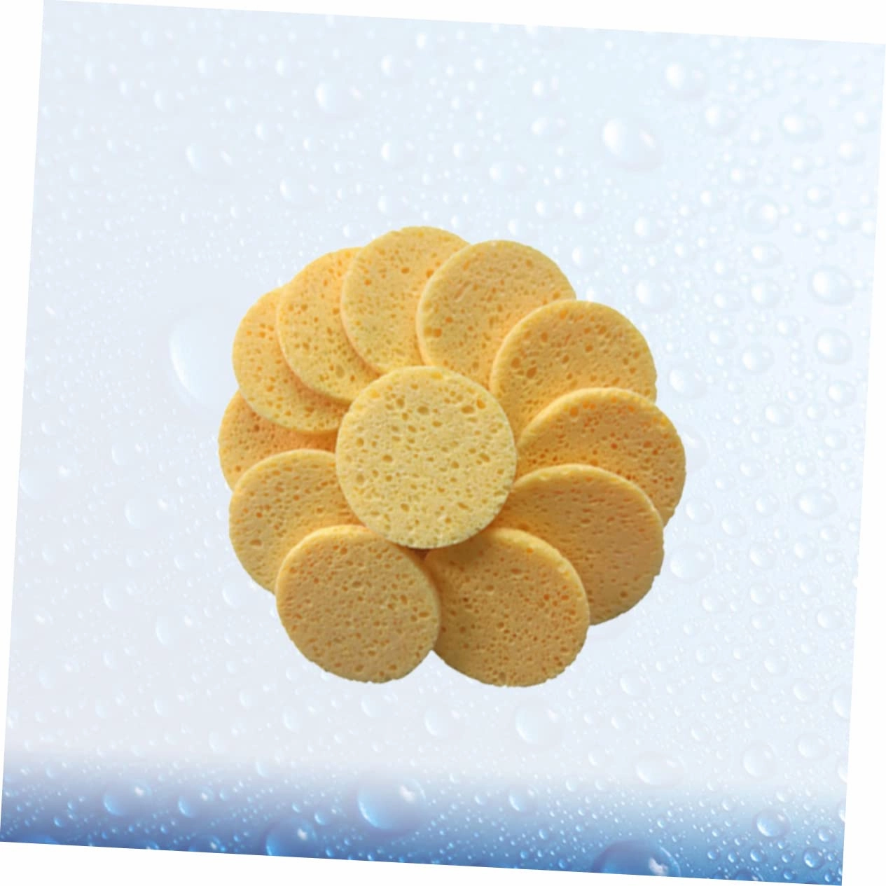 Housoutil 60pcs Skin-friendly Makeup Cotton Pads Soft Facial Cleaning Sponges for Makeup Removal Skin Cleansing Puff Round for Daily Use and Gentle Exfoliation