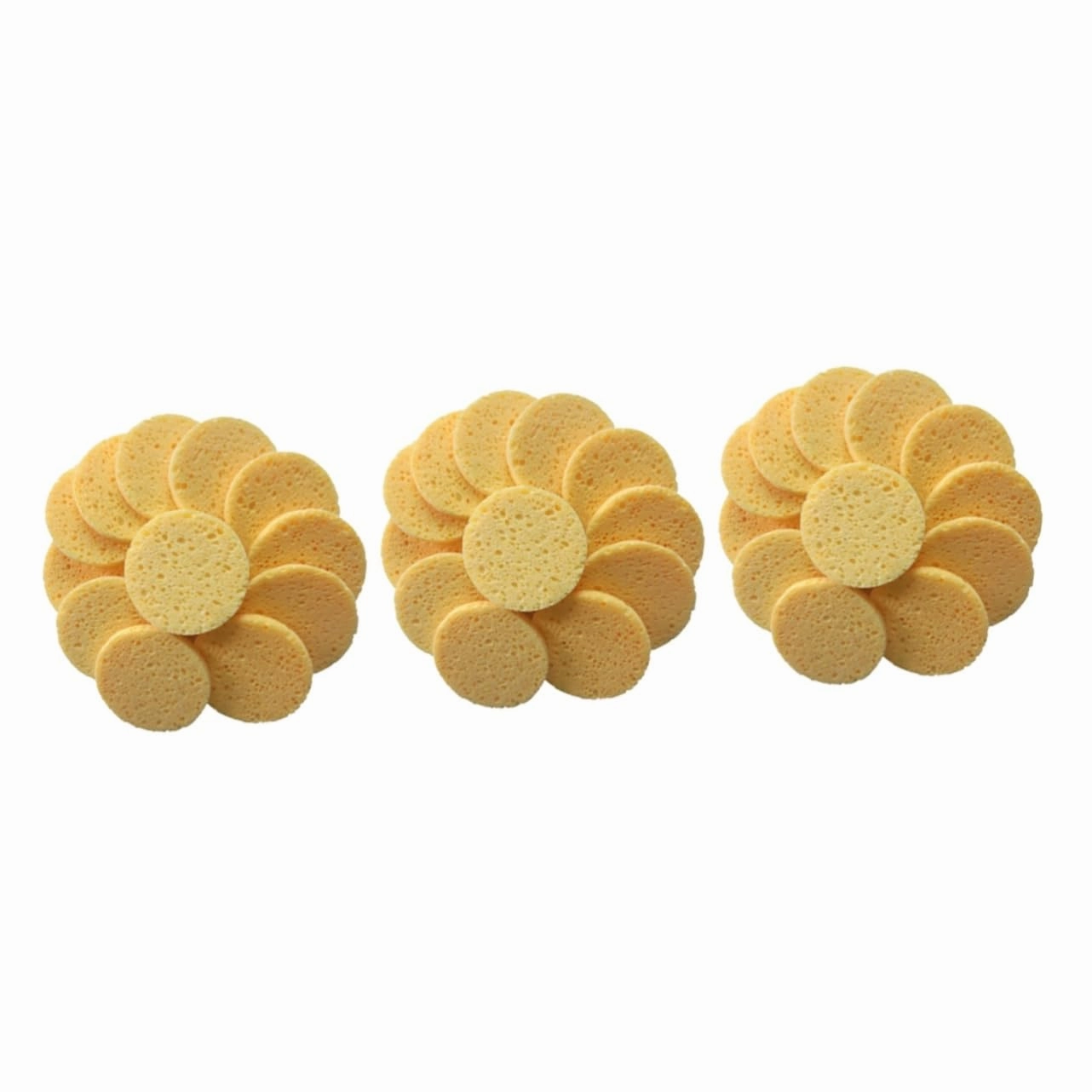 Housoutil 60pcs Skin-friendly Round Makeup Cotton Pads Soft Facial Cleansing Sponges Deep Exfoliating Puff for Makeup Removal Skin Color