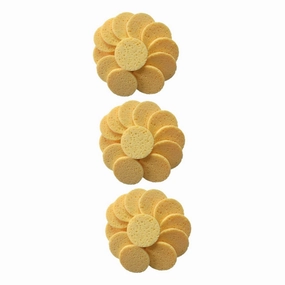 Housoutil 60pcs Skin-friendly Round Makeup Cotton Sponges Soft Facial Cleaning Pads for Gentle Exfoliation Deep Pore Cleansing and Makeup Removal Skin Color