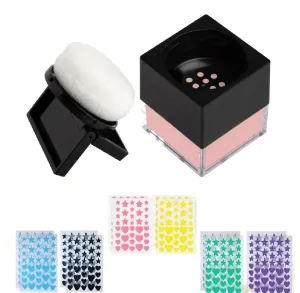 H.U.D.A BEAUTY Mini E - Bake Loose Baking & Setting Powder (Cherry Blossom) 0.21 oz / 6 g   Bonus Acne Patch (36 Pieces)