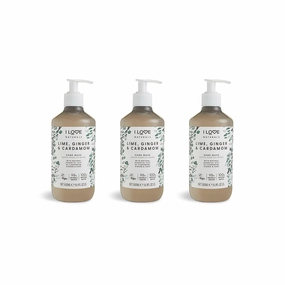 I Love Naturals Lime, Ginger & Cardamon Hand Wash, Natural Oils Of Cardamon, Ginger & Sage, Gently Removes Impurities, Refreshing & Cleansing Formula, 100% Recycled Bottle & Vegan-Friendly - 3 x 500ml