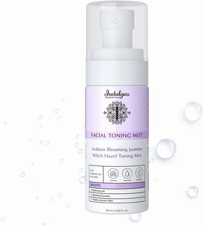I.N.D.U.L.G.E.O. Essentials Arabian Blooming Jasmine Witch Hazel Facial Toner – 60ml | Face Mist for Glowing Skin | Refines Pores, Brightens & Smoothens Skin | for All Skin Types