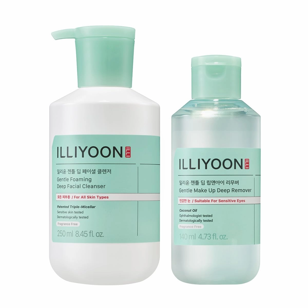 Illiyoon Gentle Deep Facial Cleanser with Lip and Eye Makeup Remover