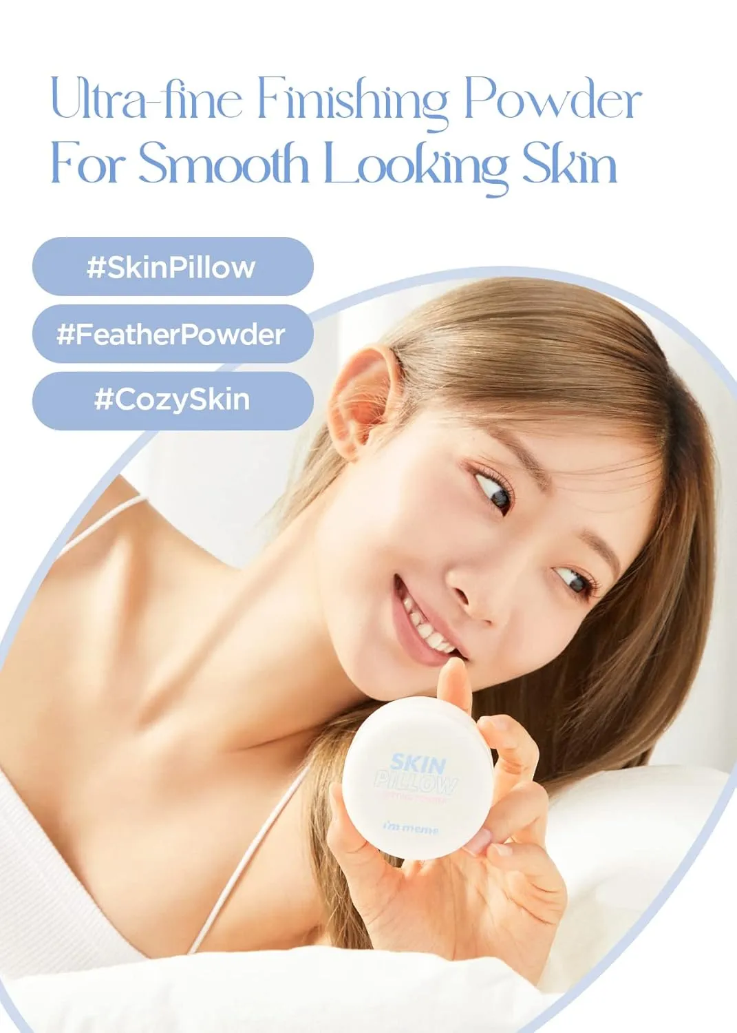 I'M MEME Setting Powder - Skin Pillow | Matte Finish, Skin-Smoothing Effects | Oil-controlling Setting Powder | K-beauty