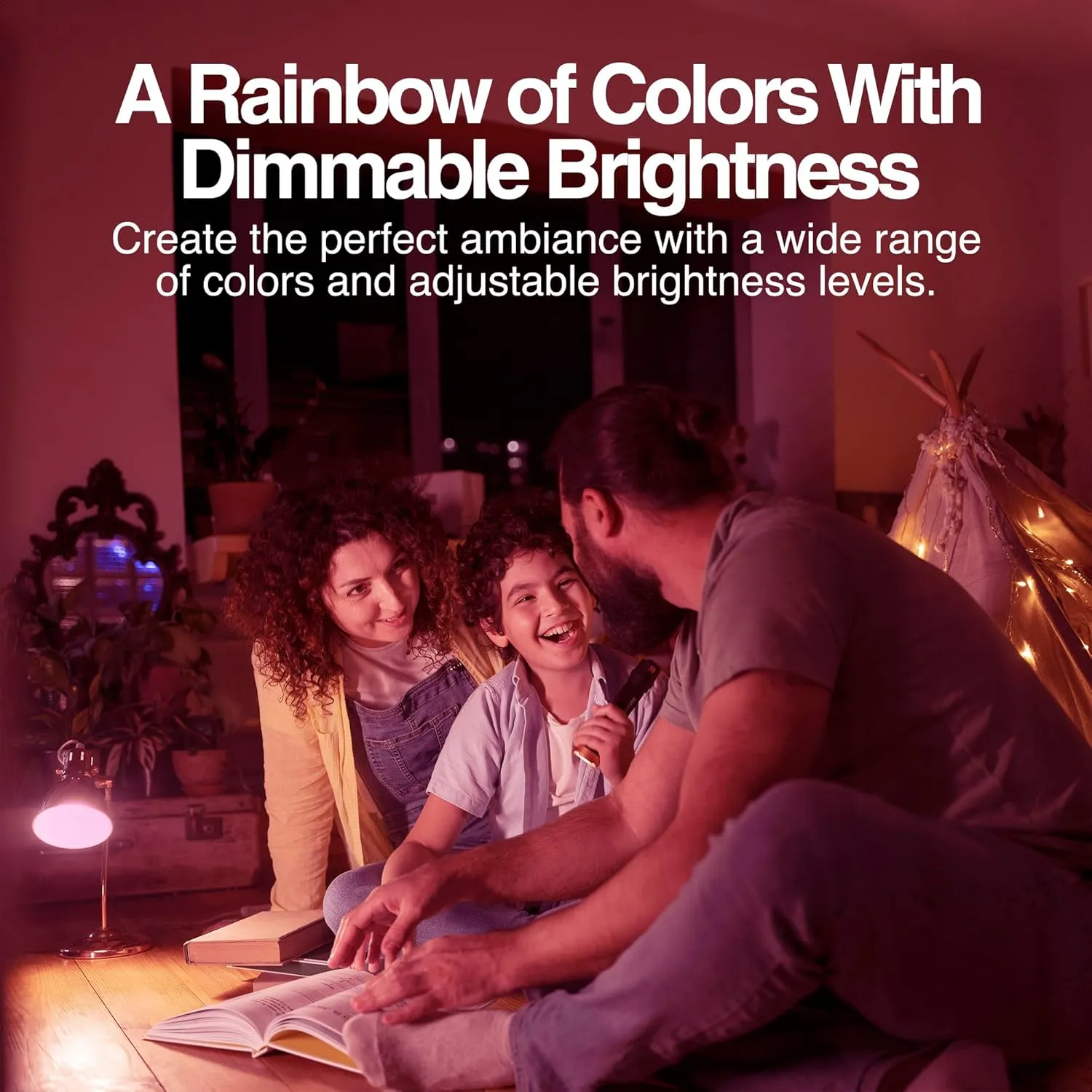 Intermatic ABRA A19 Wi-Fi Smart Bulb, 800 Lumens - Voice Controlled RGB LED, Compatible with Alexa & Google Home - Timers & Schedules, No Hub Required (4 Pack)