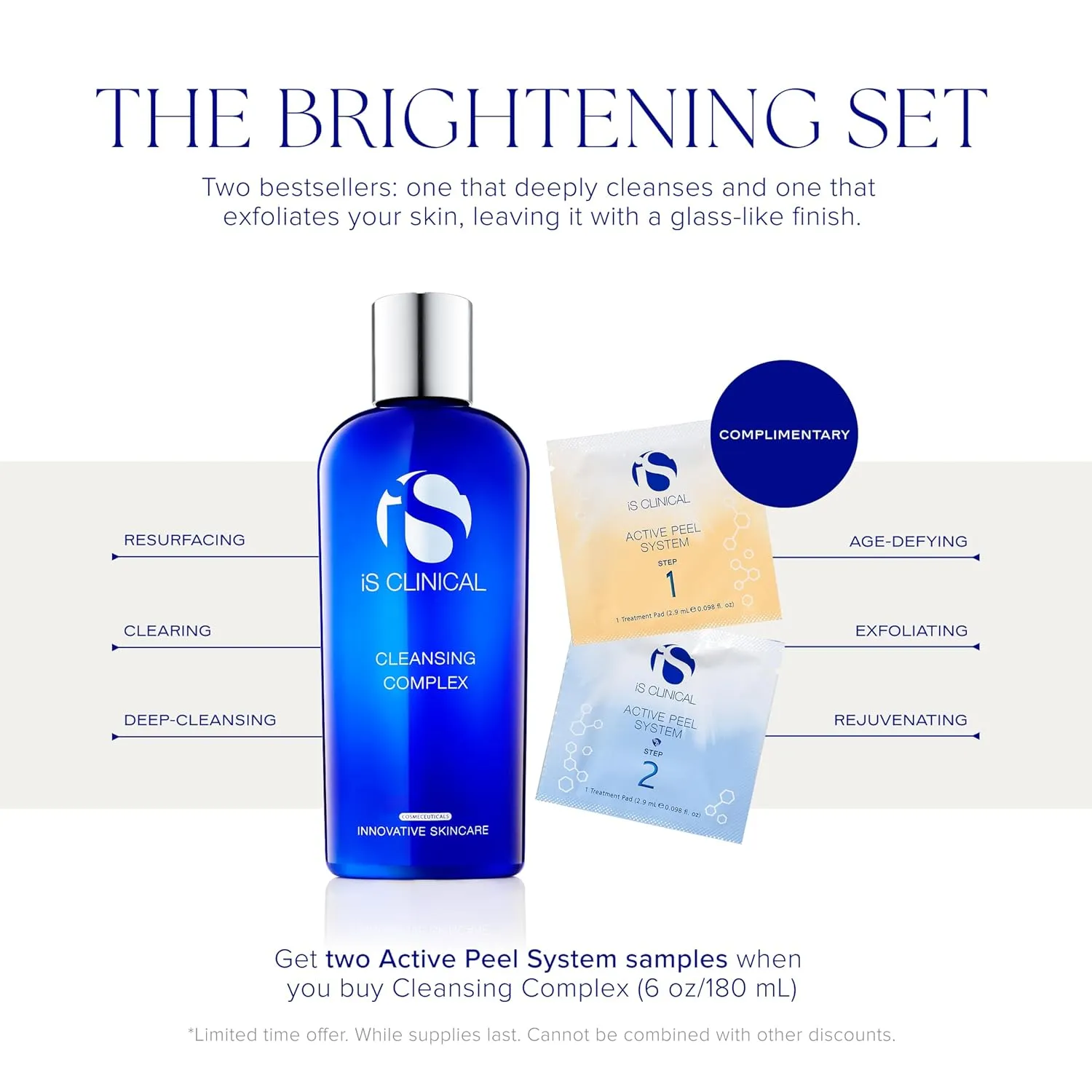 iS CLINICAL Cleansing Complex, 3in1 Gentle deep pore cleanser Face Wash and Makeup remover, Helps Acne-Prone skin