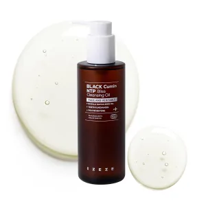 IZEZE Black Cumin NTP Bliss Cleansing Oil 6.76 fl.oz, 200ml | Waterproof Makeup Remover, Blackheads and Sebum Care, Deep Cleansing, Thymoquinone, Nigella Sativa Seed Oil For Skin Health