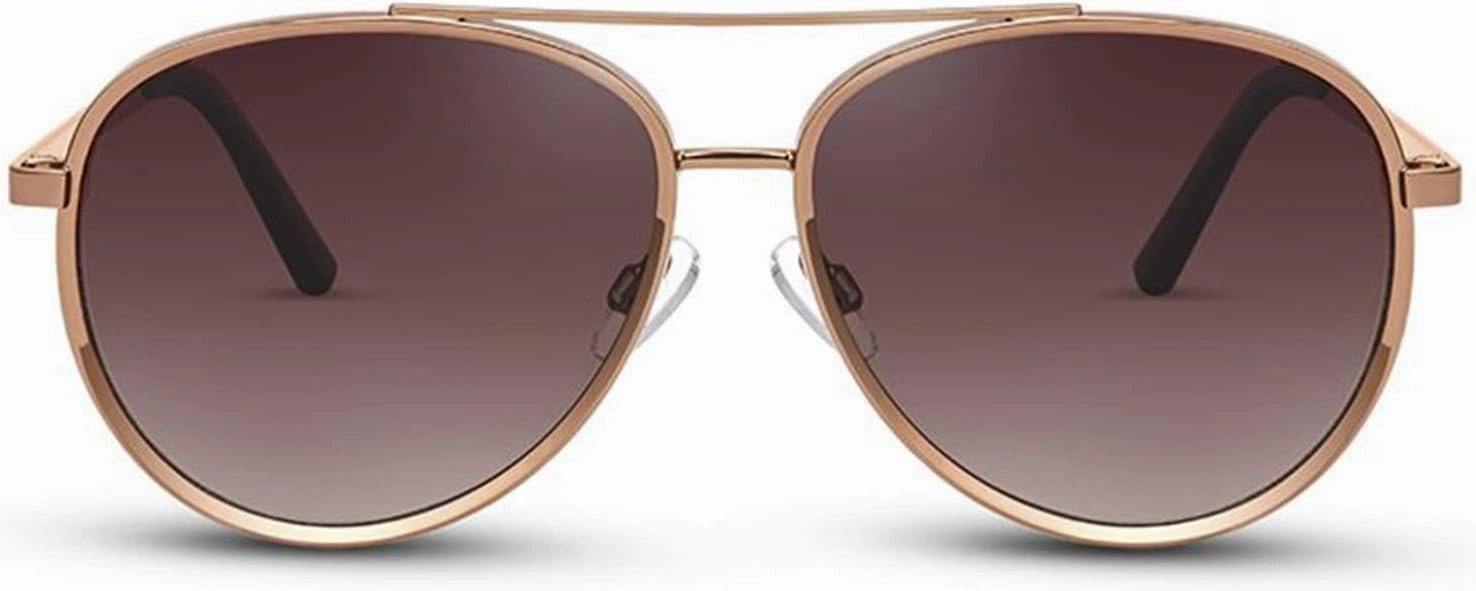 Jeulia Metal Aviator Polarized Sunglasses UV Protection Glasses Mirrored Lens Eyewear Rimmed Design for Summer Holiday