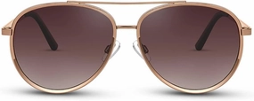 Jeulia Metal Aviator Polarized Sunglasses UV Protection Glasses Mirrored Lens Eyewear Rimmed Design for Summer Holiday