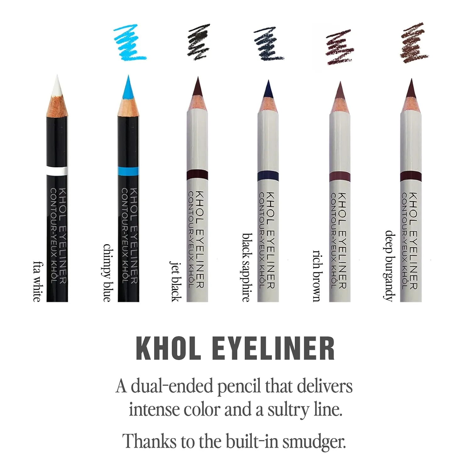 Jillian Dempsey Khôl Eyeliner | Waterproof Eyeliner Pencil with Built-in Smudger | Long-Lasting Intense Color I Deep Burgundy