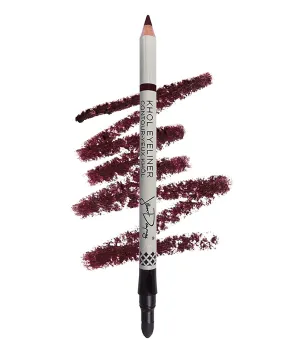 Jillian Dempsey Khôl Eyeliner | Waterproof Eyeliner Pencil with Built-in Smudger | Long-Lasting Intense Color I Deep Burgundy