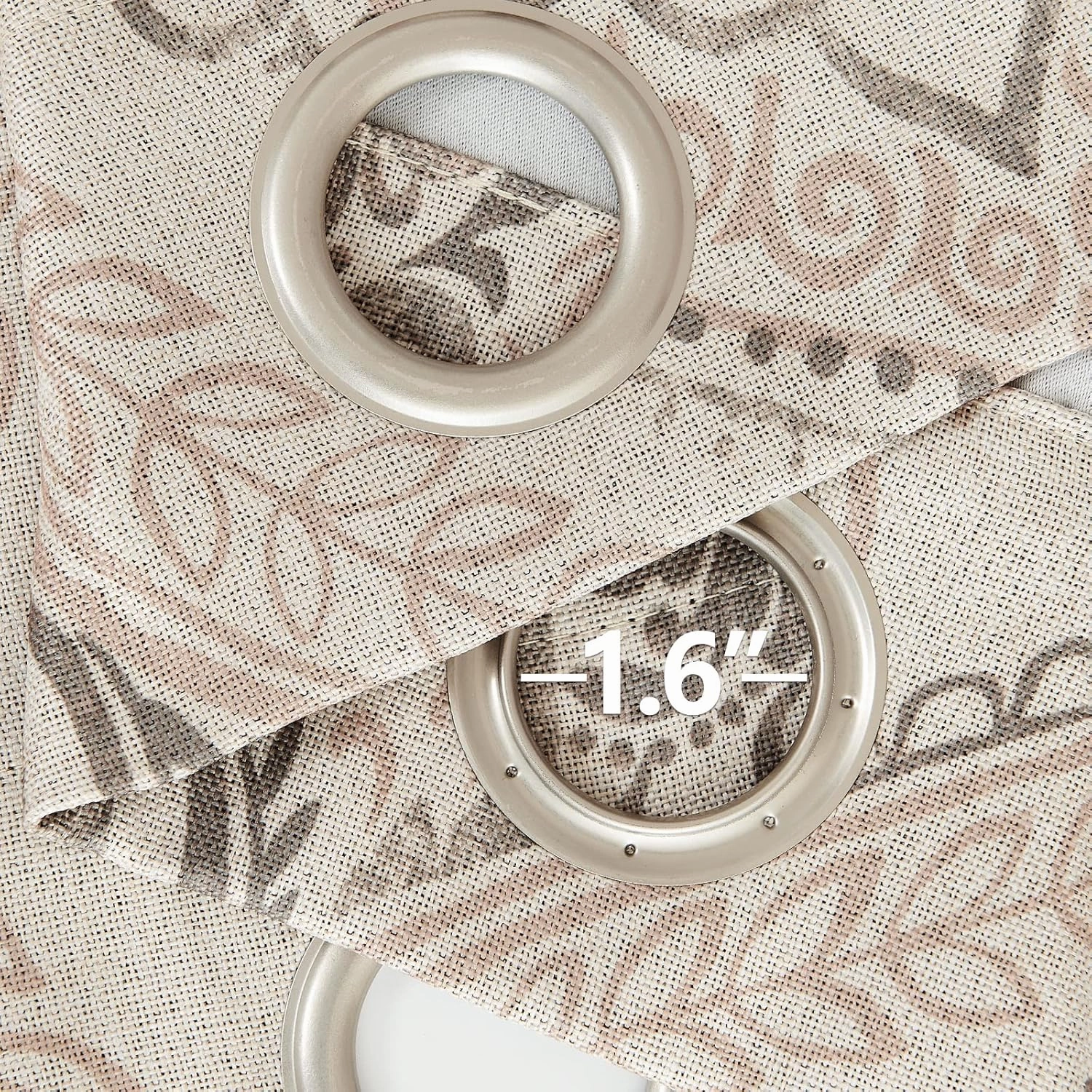 jinchan Farmhouse Taupe Curtains for Living Room Darkening 84 Inch Length, Medallion Drapes for Bedroom, Damask Pattern Window Treatments Vintage Polyester Textured Curtain Panels, 2 Panels