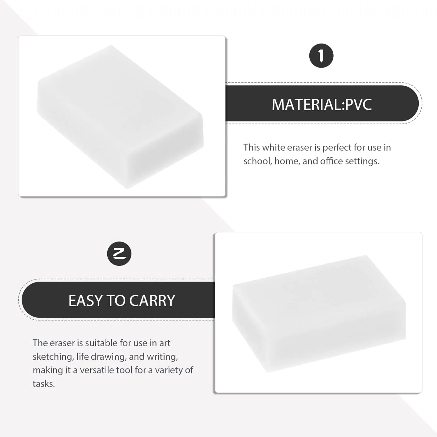jojofuny 1set Art Erasers for Students Versatile Sketching Supplies Effortlessly Removes Pencil Marks for Drawing Techniques and Writing Tasks Essential for Artists 30pcs