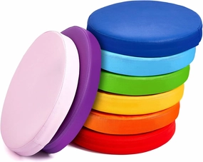 Juexica 8 Pcs Extra Thick Flexible Seating Floor Cushions Assorted Colored Floor Pillow Classroom Floor Seating Soft Floor Seat Cushion for Kids Learning Daycare School Chair (Classic Color)
