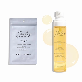 Julep Cleanse & Diminish (2pc set) Patch Me Up Waterproof Pimple Patches 72 pcs Vitamin E Cleansing Oil and Makeup Remover