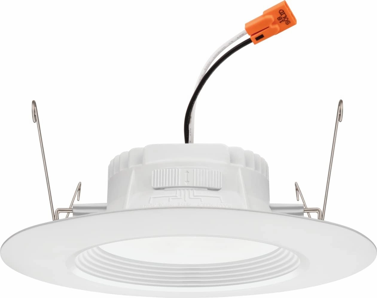 Juno RB56 SWW5 CP6 MW M2 RetroBasics Downlight Trim Kit, Switchable LED White, Baffle Trim, Switchable CCT, 2700K, 3000K, 4000K, and 5000K, 5- to 6-Inch, 6-Pack, Matte White