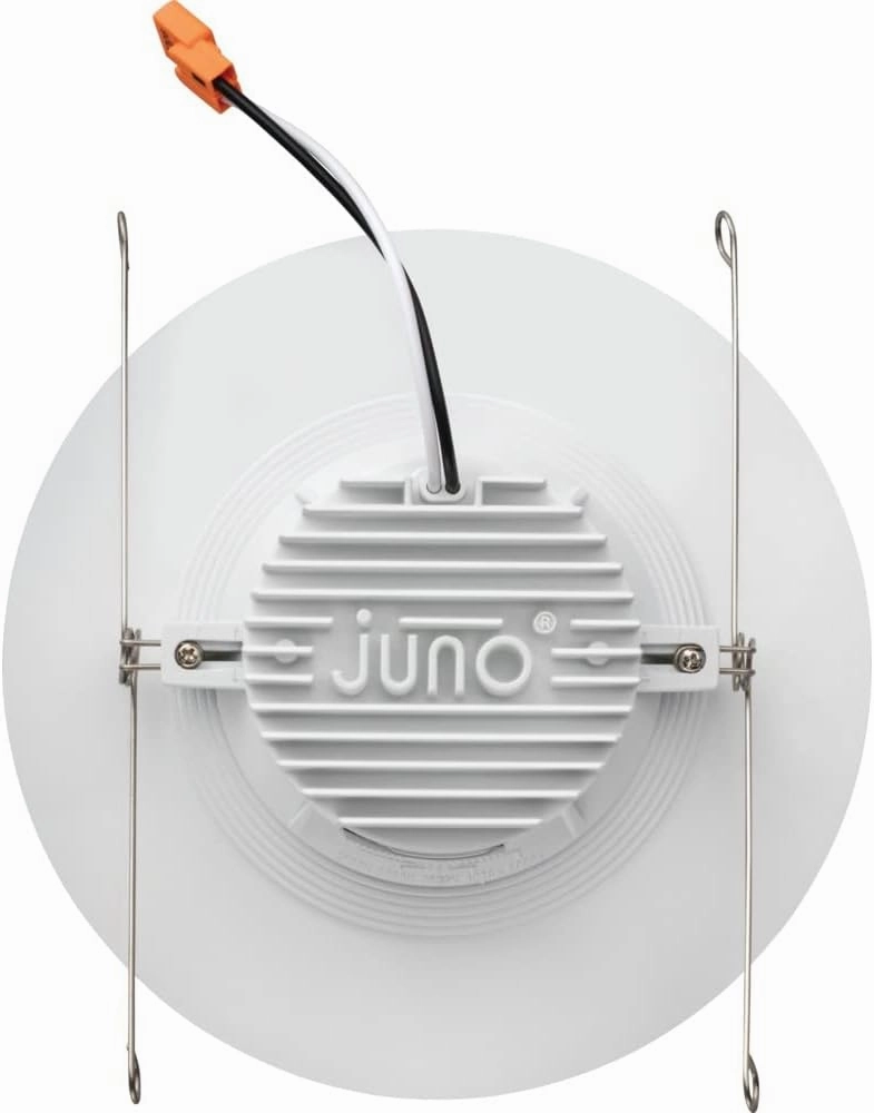 Juno RB56 SWW5 CP6 MW M2 RetroBasics Downlight Trim Kit, Switchable LED White, Baffle Trim, Switchable CCT, 2700K, 3000K, 4000K, and 5000K, 5- to 6-Inch, 6-Pack, Matte White