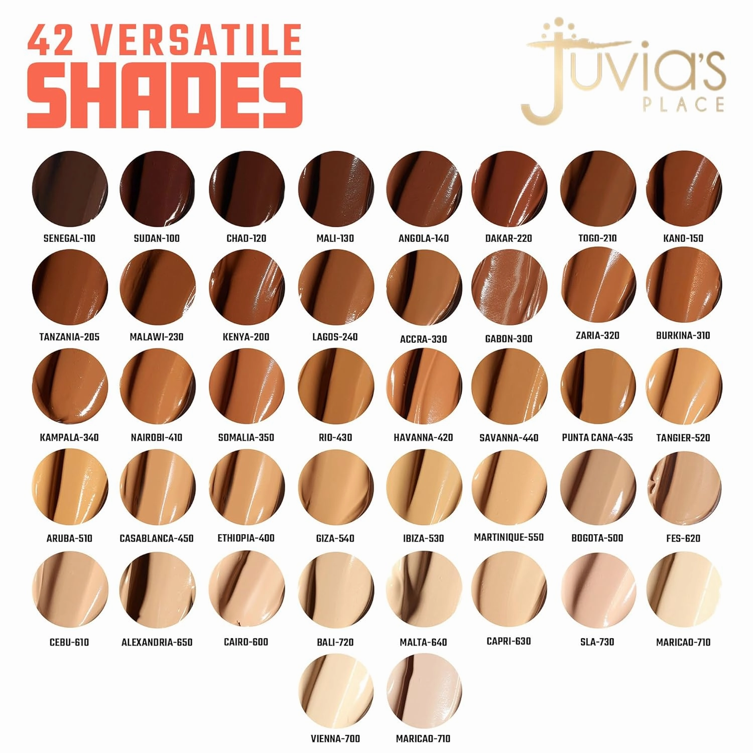 Juvia's Place I Am Magic Velvety Matte Liquid Foundation 440 - Savanna - Tan w/Cool, Olive Undertone, Makeup Foundation Full Coverage, Lightweight, Long Wear, Velvety Matte Finish
