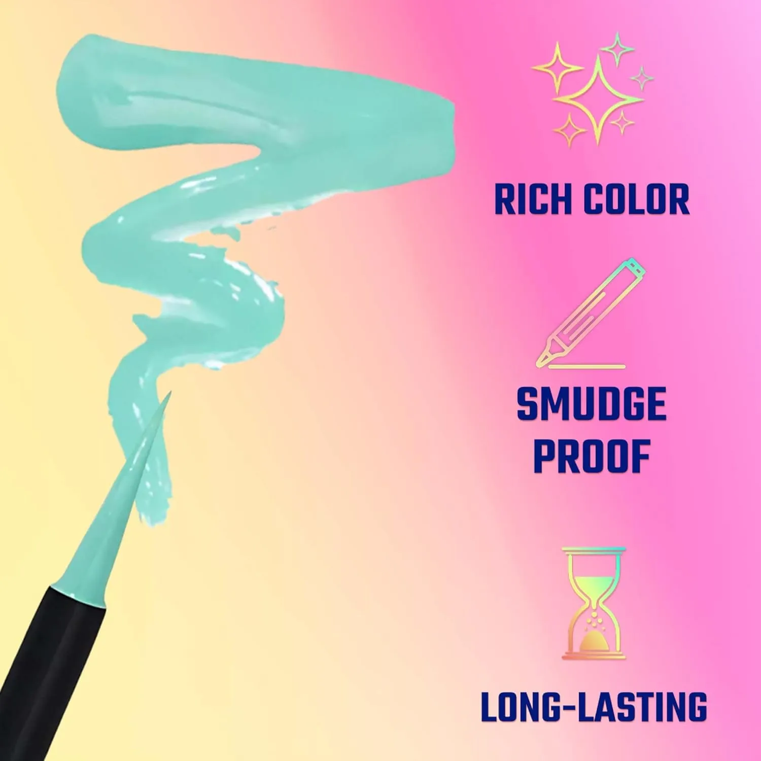 Juvia's Place Garden Of Juvia's Liquid Liner Aqua - Bright Aqua Blue, Long-lasting, Intense Color Liquid Makeup, Cruelty-free, Smudge-proof Makeup
