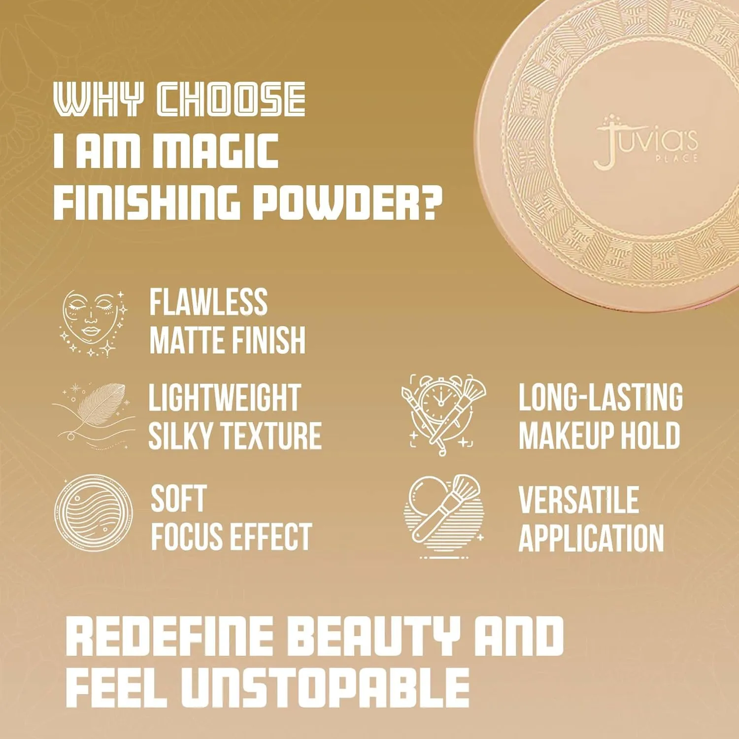 Juvia's Place I Am Magic Silky Finishing Powder - Coconut Flakes – Lightweight Loose Face Powder for Women, Makeup for Under Eye & Face - Talc & Paraben Free - Flawless Matte Finish for Everyday Use