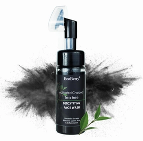 JVNX Activated Charcoal Face Wash | For Prone, Oily Skin, Detoxifies Skin, Organic, Non Comedogenic, Paraben, Chemical, Cruelty, Mineral Oil, Preservative, Vegan