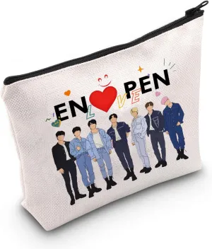 K-POP Music Travel Makeup Bag Kpop Song Lover Reusable Zipper Bag South Korea Star Team Fans Gift (Elove)
