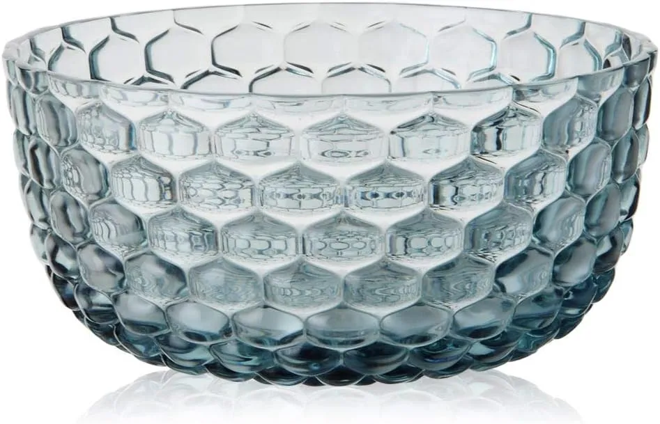 Kartell 1499/E4 Jellies Family Bowl by Patricia Urquiola, Pack of 4, Transparent Light Blue