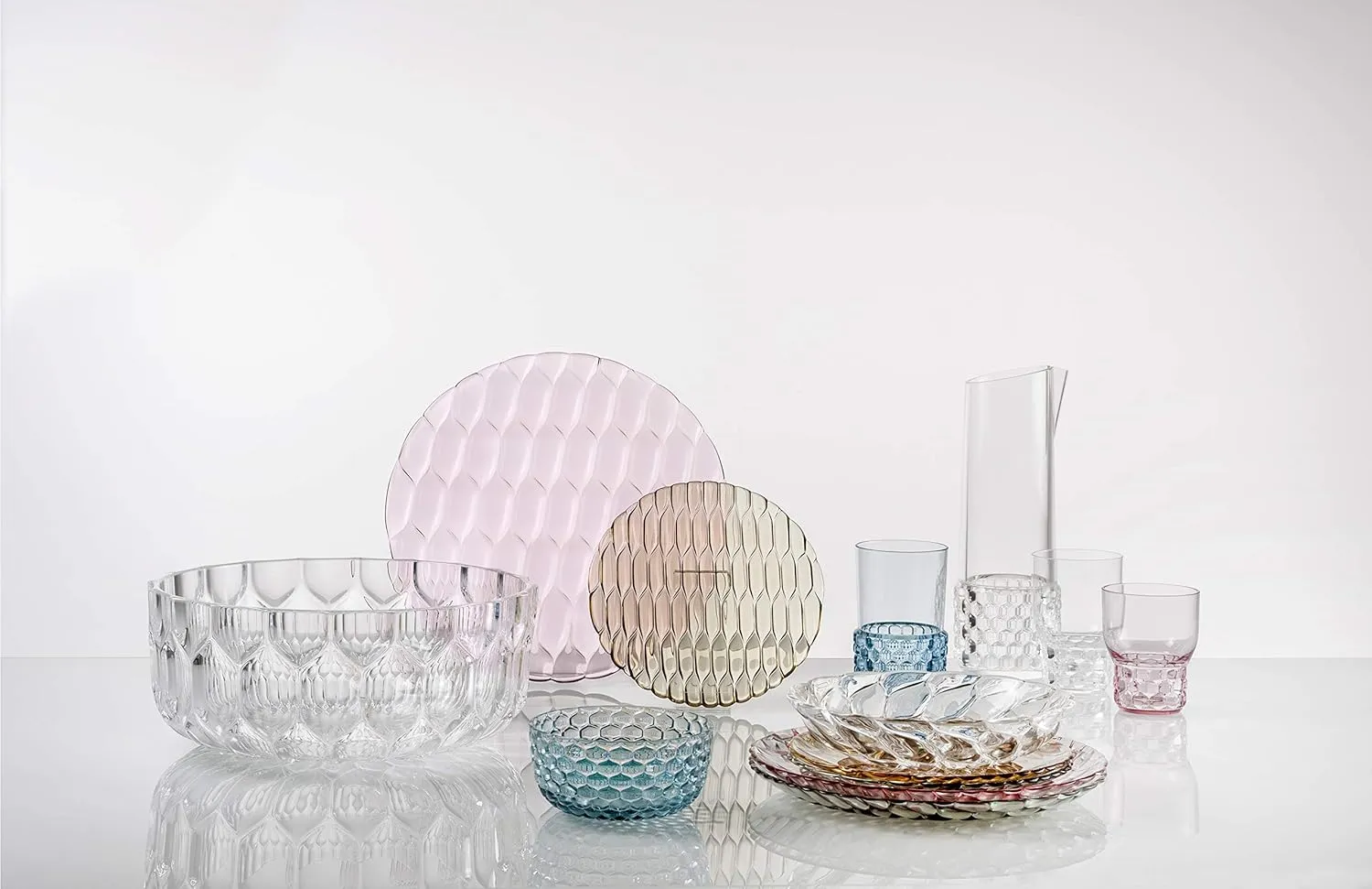 Kartell Jellies Family Bowl by Patricia Urquiola, Pack of 1, Transparent Light Blue
