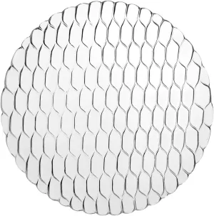 Kartell Jellies Family Plate by Patricia Urquiola, Pack of 4, Transparent Crystal