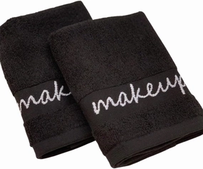Kassatex Makeup Remover Washcloths - Set of 6 - Black