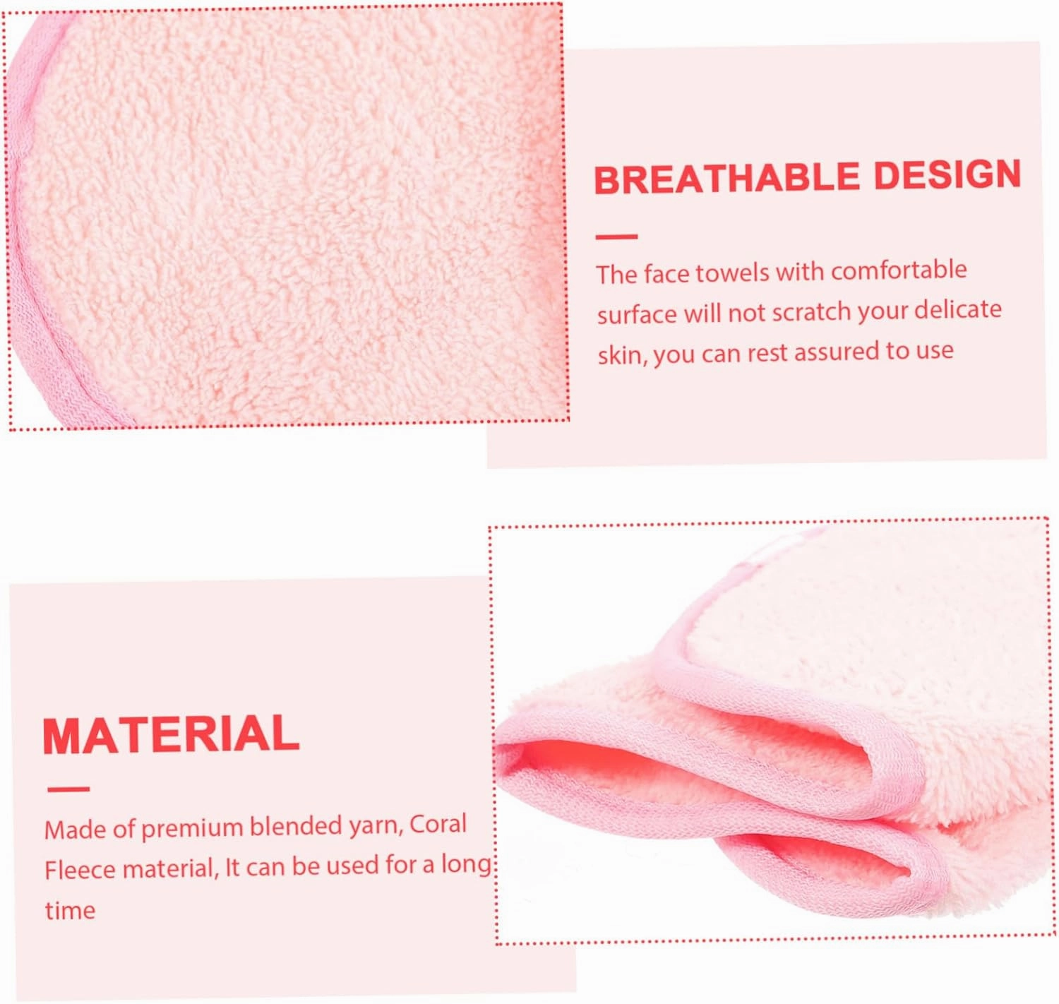 KESYOO 20pcs Reusable Makeup Removing Cloths Soft Fleece Face Wash Towels for Outdoor Camping Breathable and Absorbent Cleansing Towels for Bathroom Use Easy to Clean and Comfortable