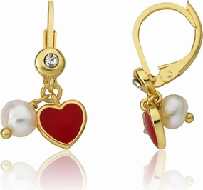 Kids Earrings - 14K Gold Plated Leverback Earring With Fresh Water Pearl - Hypoallergenic and Nickel Free For Sensitive Ears