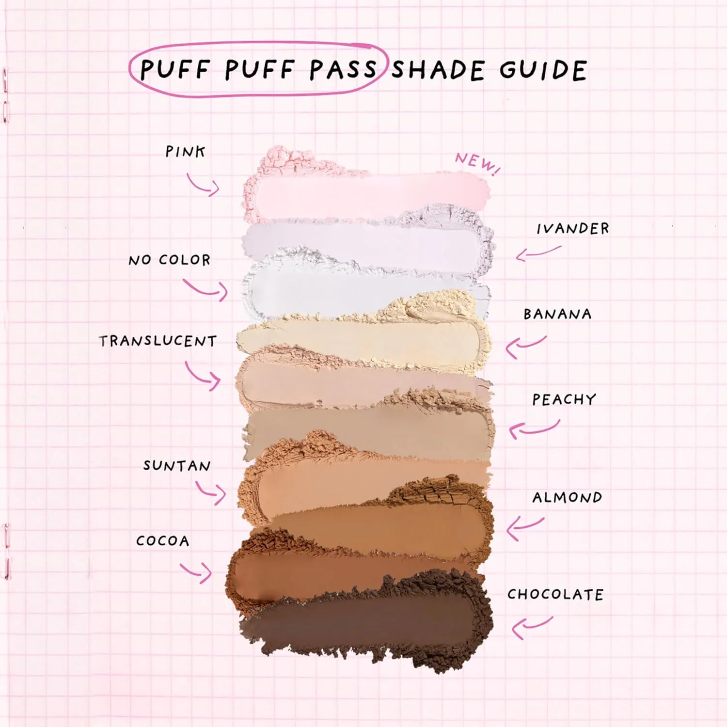 Kimchi Chic Beauty Puff Puff Pass Set and Bake Setting Powder for Makeup, Extra Fluffy Loose Face Powder Poof, Soft Natural Face Makeup for Uneven Skin Tone, 01 Ivander