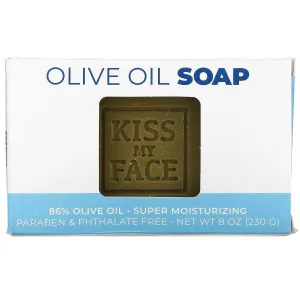 Kiss My Face Pure Olive Oil Bar Soap, Fragrance Free 8 oz (Pack of 3)
