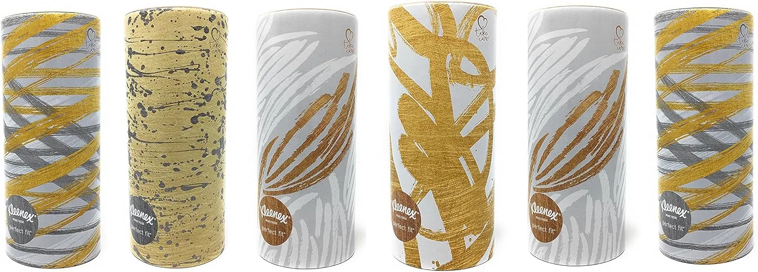 Kleenex Facial Tissues Perfect Fit, Pack of 6 (Designs May Vary)