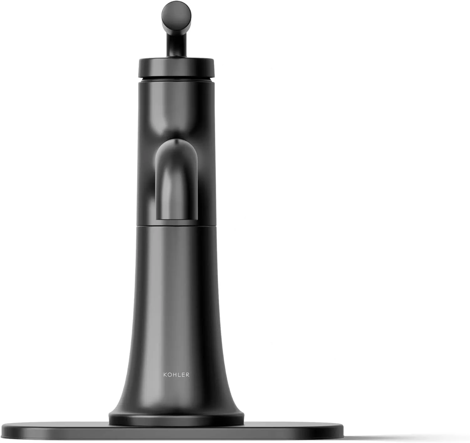 Kohler 27415-4K-BL Tone Bathroom Sink Faucet, 1 Hole, Single-Handle Bathroom Faucets with Clicker Drain, 1.0 GPM, Matte Black