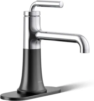 Kohler 27415-4K-CBL Tone Bathroom Sink Faucet, 1.0 gpm, Polished Chrome with Matte Black