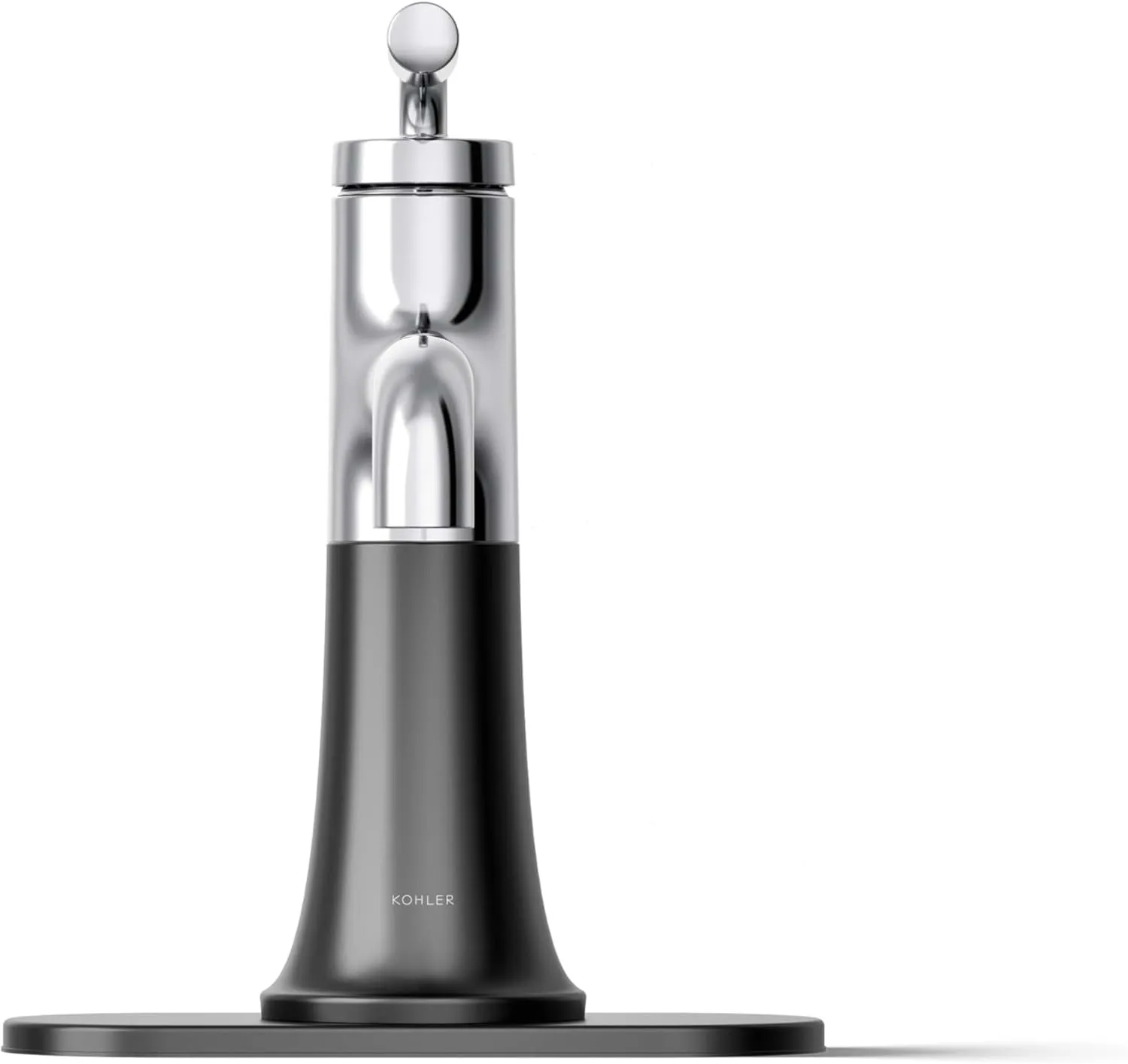 Kohler 27415-4K-CBL Tone Bathroom Sink Faucet, 1.0 gpm, Polished Chrome with Matte Black