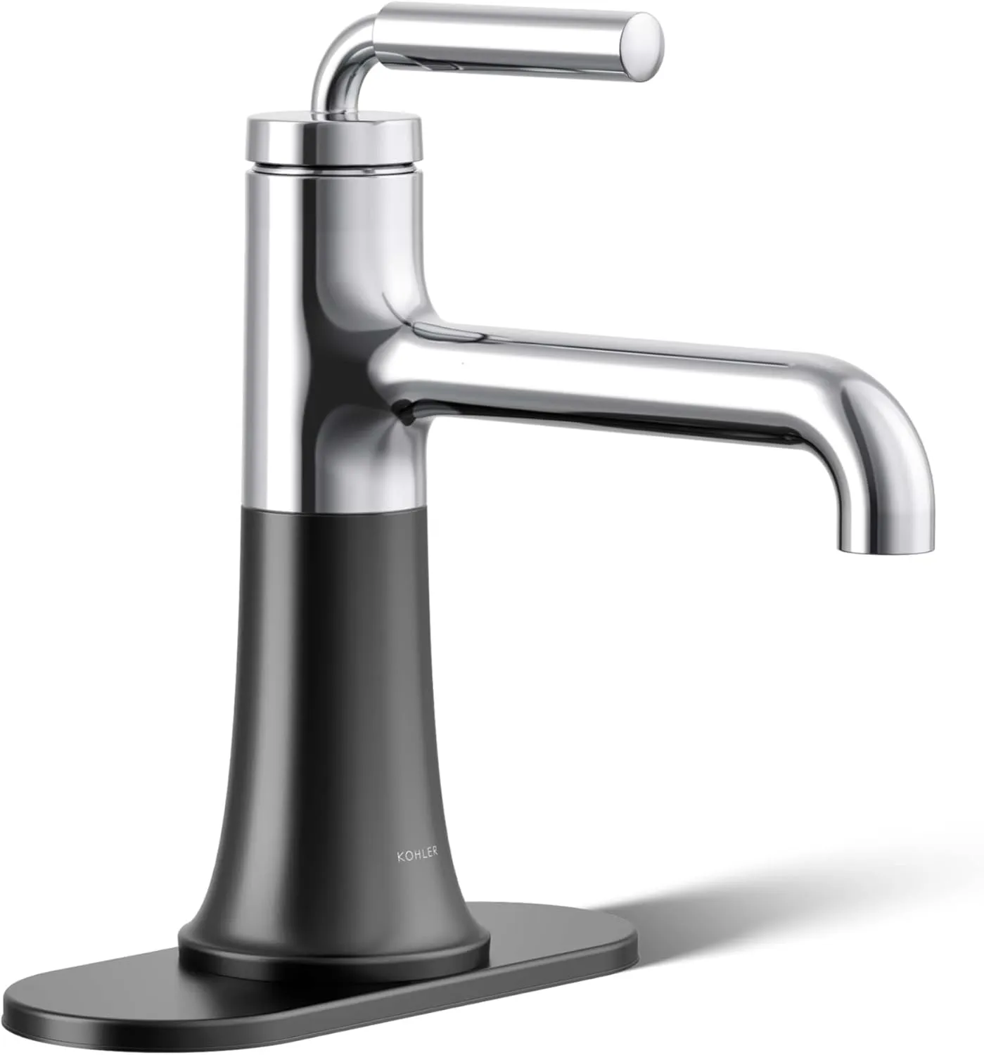 Kohler 27415-4K-CBL Tone Bathroom Sink Faucet, 1.0 gpm, Polished Chrome with Matte Black